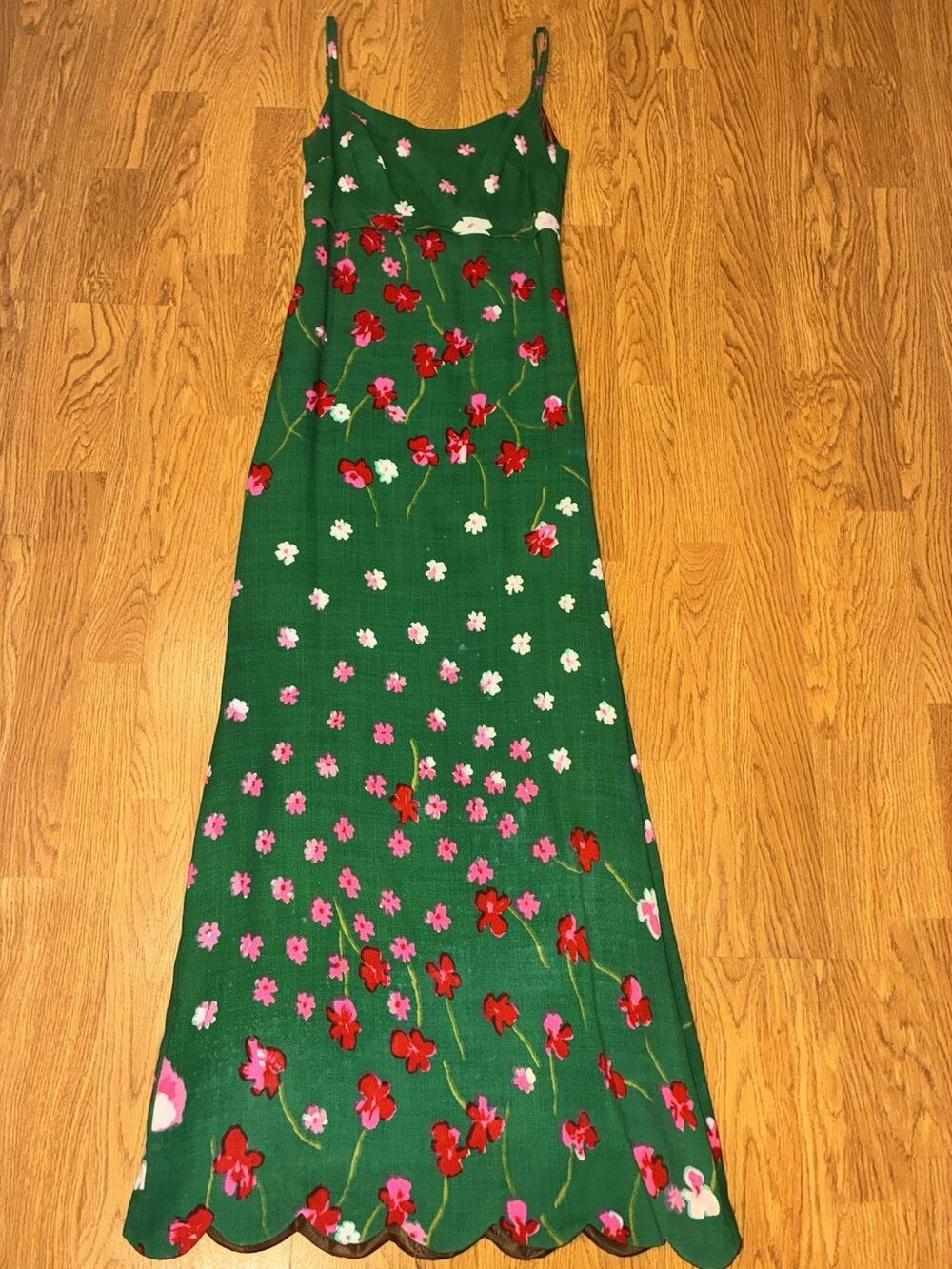 Vintage Y2K Romantic Dairy Dress Hoco prom Spaghetti Strap Babydoll Maxi Small - Picture 1 of 7